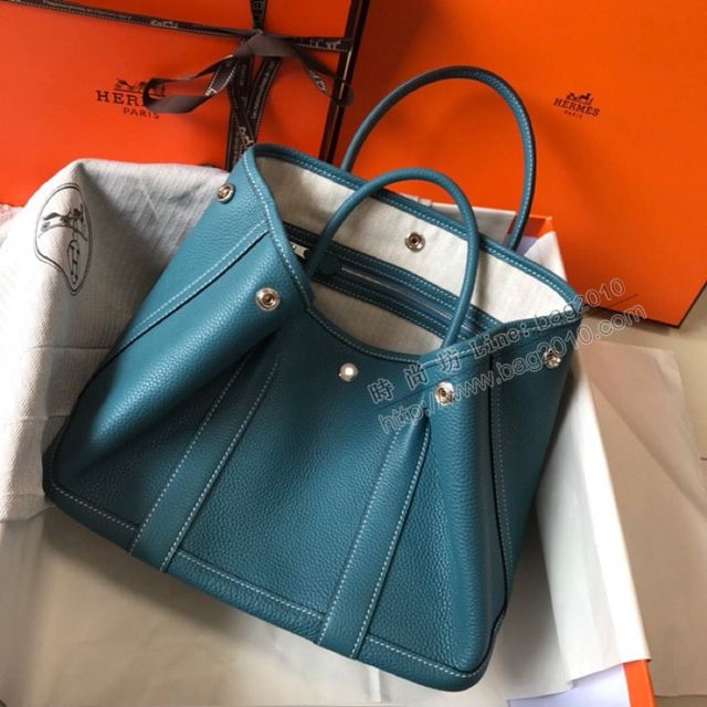 HERMES女包 Garden party花園包 togo皮 愛馬仕手提包 手腕包 大小號 牛仔蘭  Ama1617